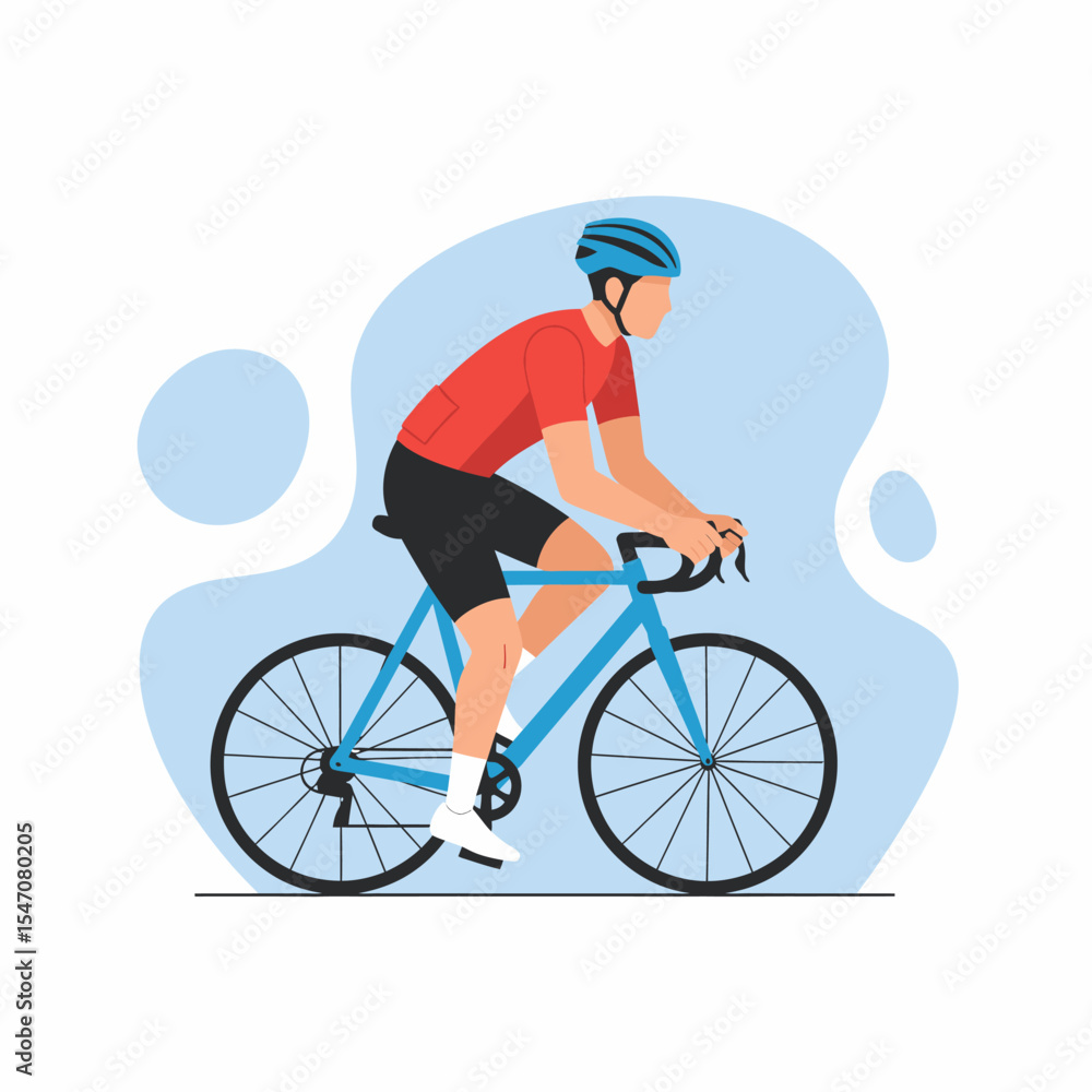Athlete Cyclist Riding on a Racing Bicycle Cycling Sport Athlete Cyclist Riding on a Racing Bicycle Cycling Sport