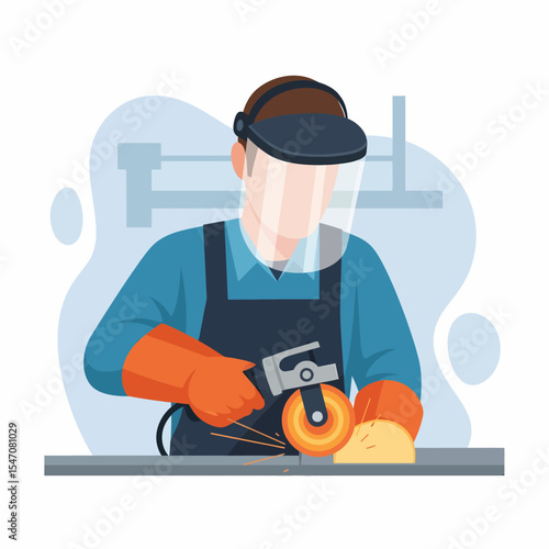 Welder Grinding Metal Professional Protective Gear Sparks Safety Industrial