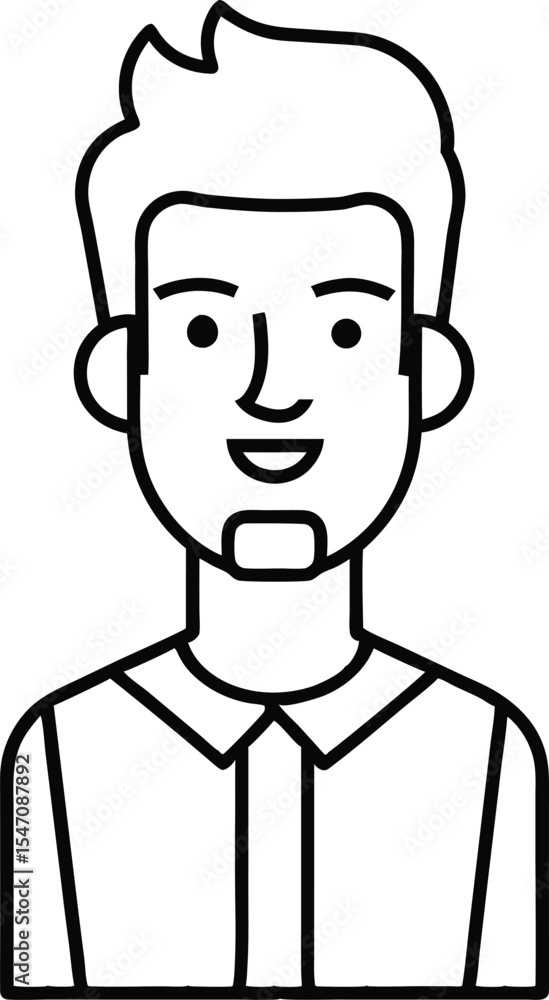 Male Profile Square Face Vector Design. Male Profile Square Face Vector Design.