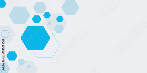 Abstract blue hexagon banner background. Eps10 vector