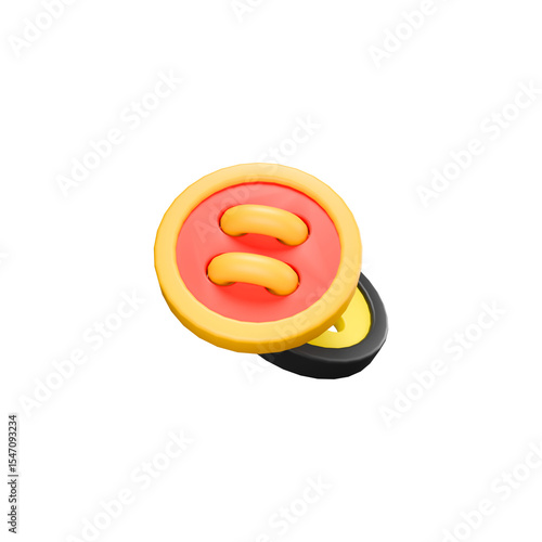 Single Yellow Button