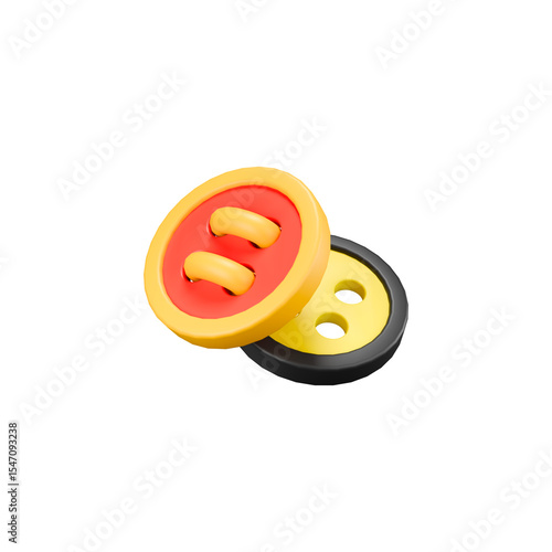 Yellow Buttons Pair