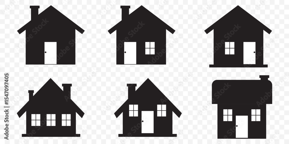 House icon set. Home icon vector, Real estate house icon. vector illustration on Transparent Background. EPS 10. House icon set. Home icon vector, Real estate house icon. vector illustration on Transparent Background. EPS 10.