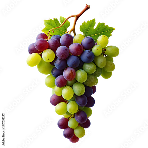 bunch of grapes isolated on white