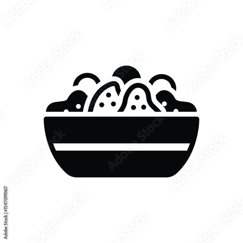 Black solid icon for nuggets