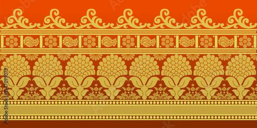 beautiful graphic saree design and this sari design is in Indian style which is for textile fashion industry and it can be used as wallpaper backdrop and website bg this style is originated in india 