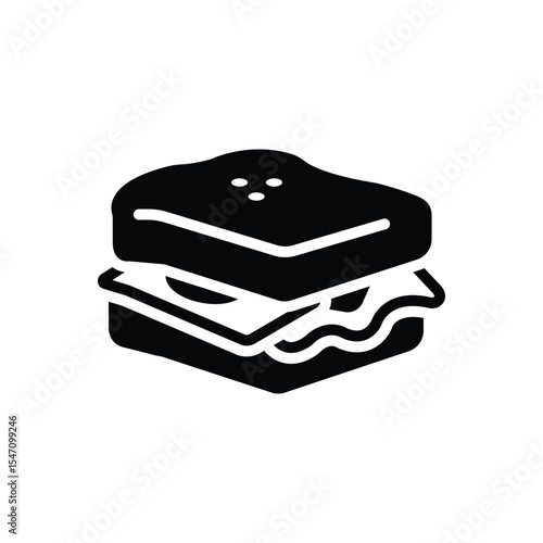 Black solid icon for sandwich