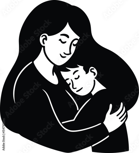Wallpaper Mural mother huging with baby Torontodigital.ca