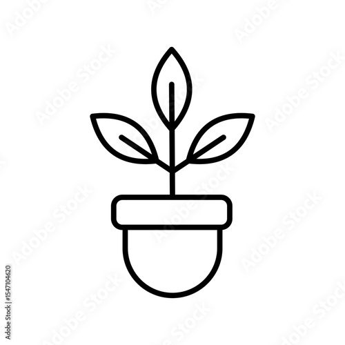 Lineart Icon replant for farm and agriculture themes