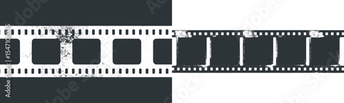 Film Strip and Movie Reel Elements for Cinema, Video Production, Photography, and Entertainment Industry Concepts