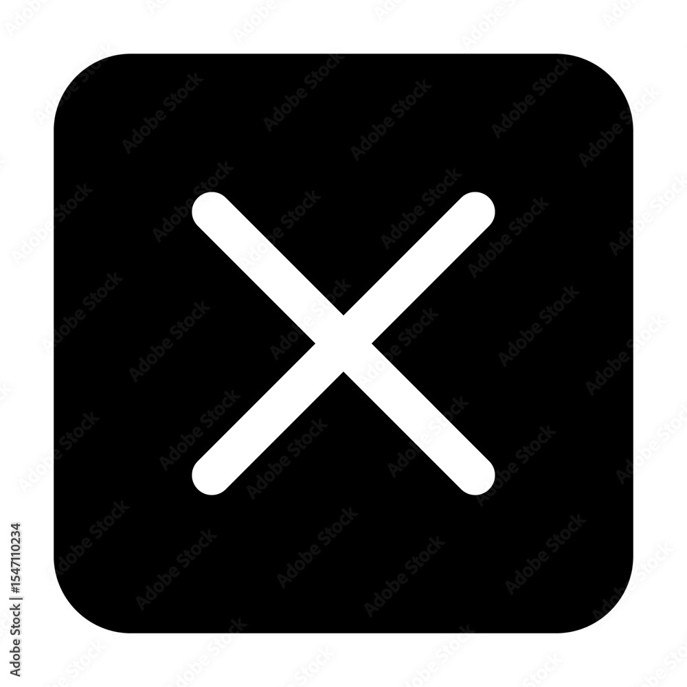 Fototapeta premium PNG Close button icon vector graphic, user interface icon on transparent background