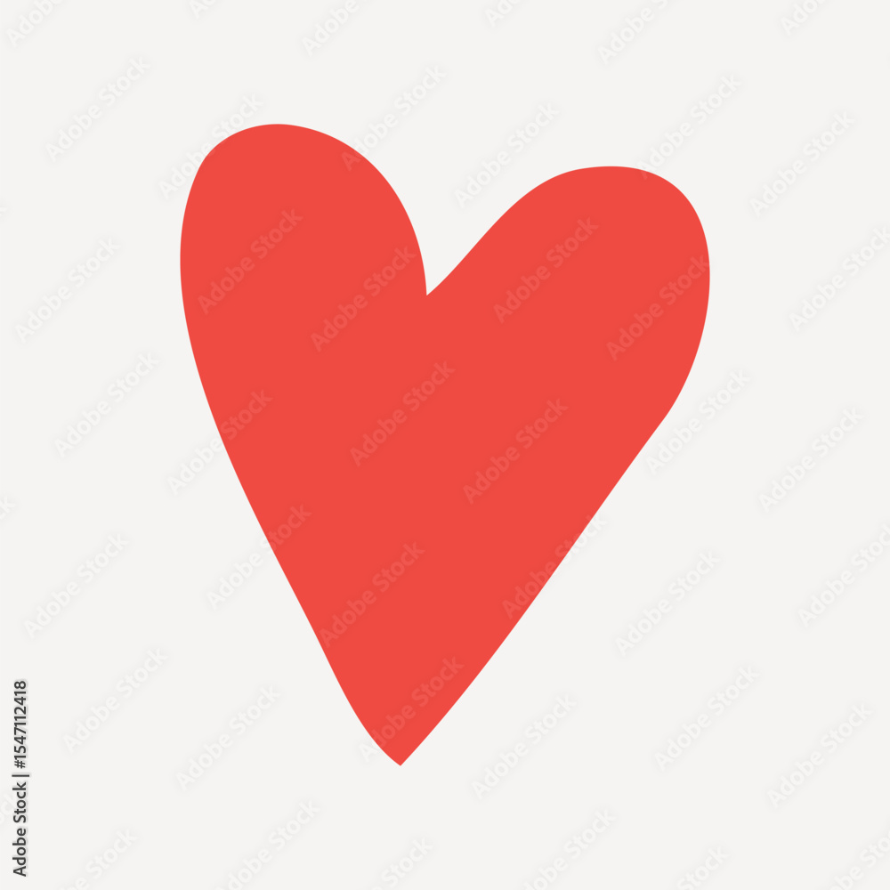 Obraz premium Cute red heart collage element vector