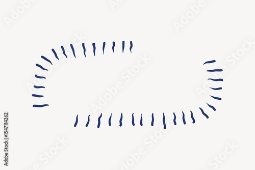 Comic wavy line, drawing vector