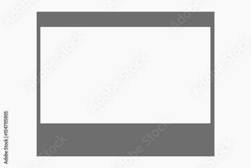 Dark gray instant film frame vector