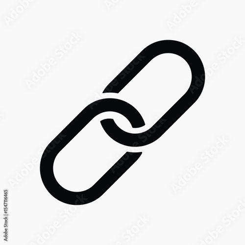 Glyph link flat icon vector