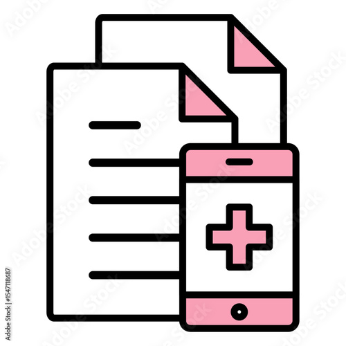 イラストアイコン素材：医療ファイル	
