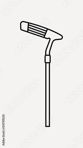 Golf putter line art vector