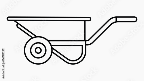 Barrow line art vector