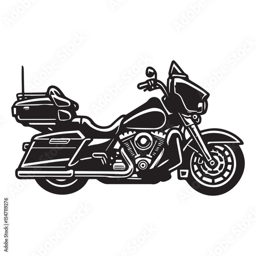 Silhouette Touring Bike Clipart for Crafting and Sublimation

