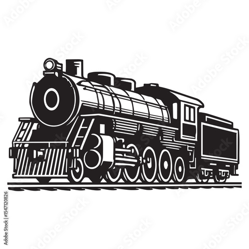 Steam Train Engine Silhouette Art for Sublimation and DIY Crafts

