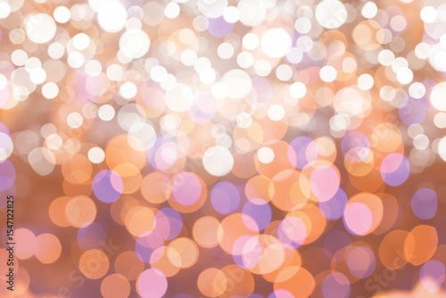 Fototapeta Overlapping blurred circular light orbs are creating flat bokeh pattern on trans