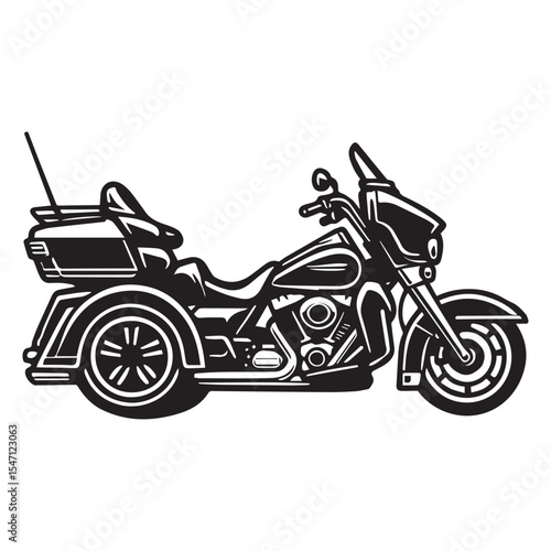Digital Trike and Race Bike Illustration for DIY Biker Projects

