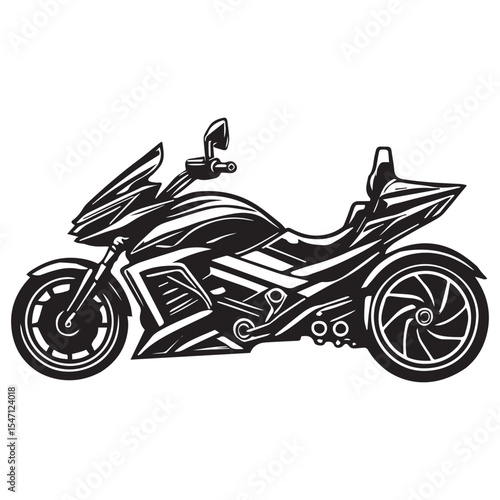 Trike Bike Racing Illustration for Sublimation and Print Crafts

