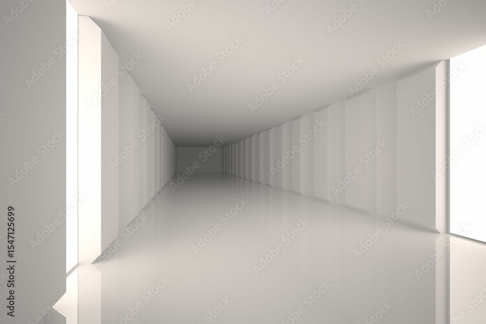 Obraz premium Digitally generated room with bright light