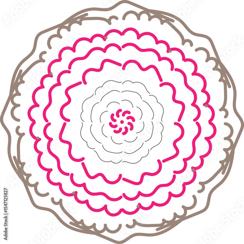 round pink flower