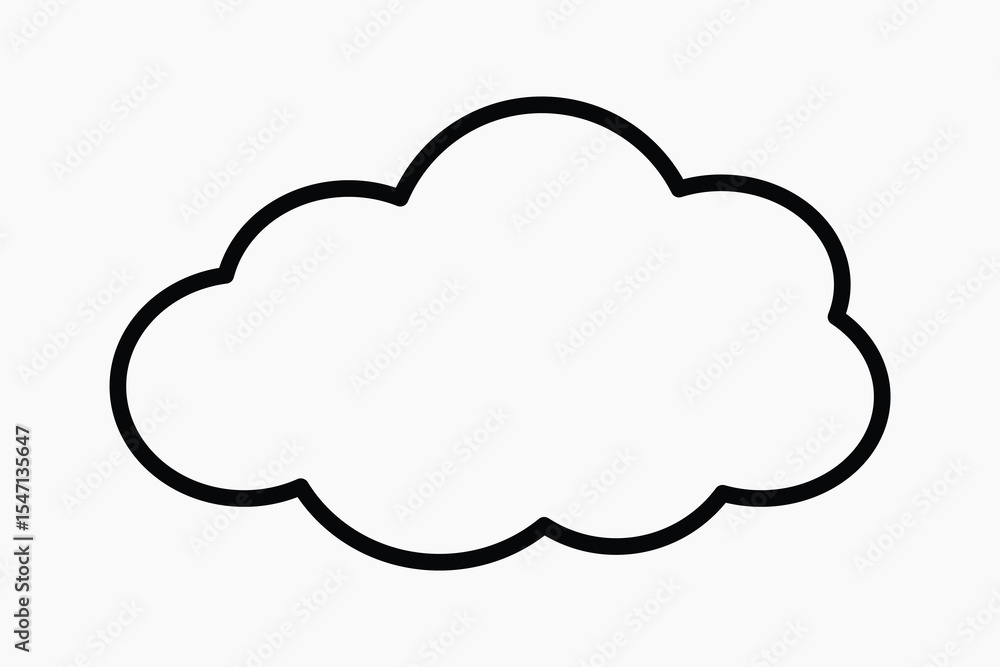 Simple white cloud illustration. Simple white cloud illustration.