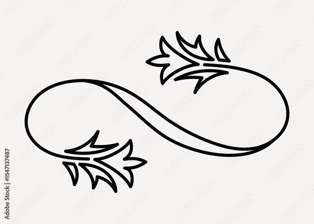 Elegant swirling decorative design, hand drawn vector Elegant swirling decorative design, hand drawn vector