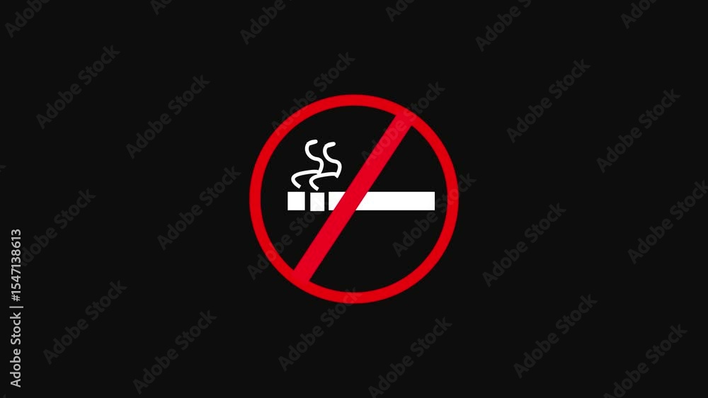 animation Sign No Smoking Channel. animation Sign No Smoking Channel.