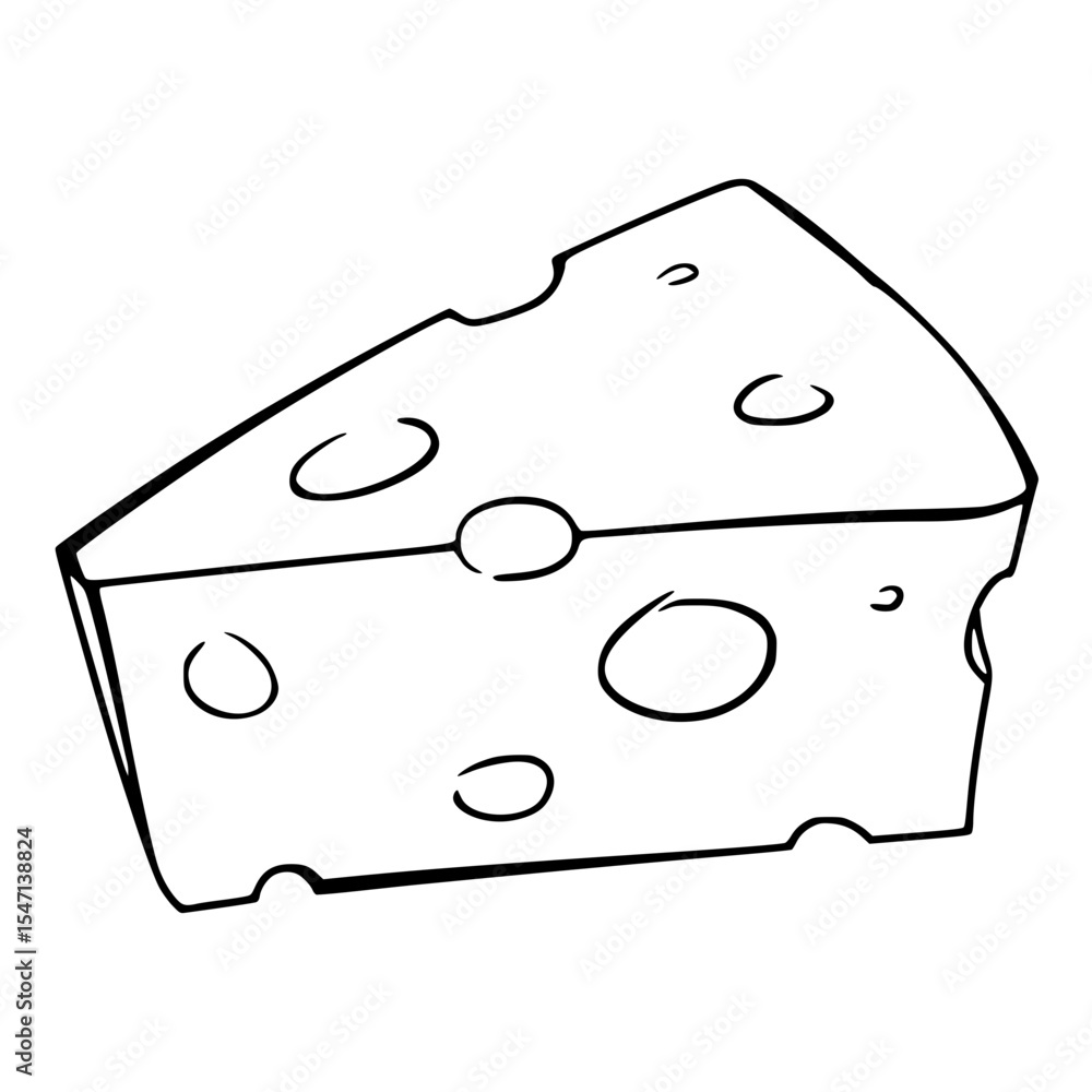 Cheese wedge isolated on white background Cheese wedge isolated on white background