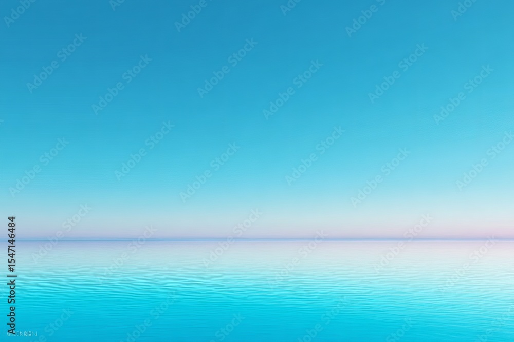 Fototapeta premium Smooth Gradient Water Surface Sky Blue to Pale Turquoise