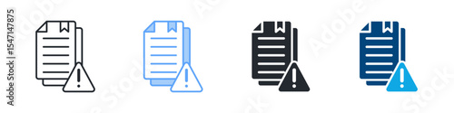 Rule Icon Set Multiple Style. Designed In Outline, Blue, Glyph, Dual Tone