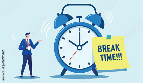 Work-Life Balance and Break Time: Businessman Taking Coffee Break, Emphasizing Time Management, Relaxation, and Stress Relief for Productivity and Well-being