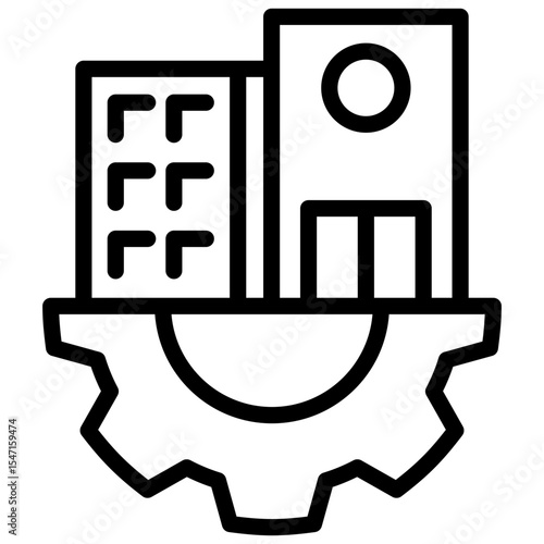 infrastructure architecture line icon