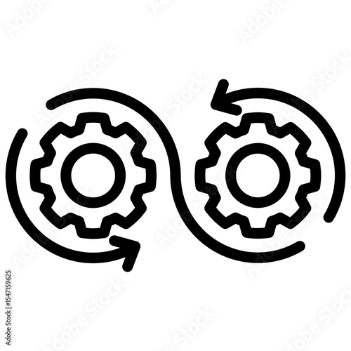 devops architecture line icon