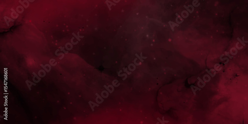 Universe with nebulae, galaxies and star clusters. red smoke aquarelle smudge illustration smooth grungy smokey light pastel colors ink glow.Graphic design element grainy wall style concept for banner