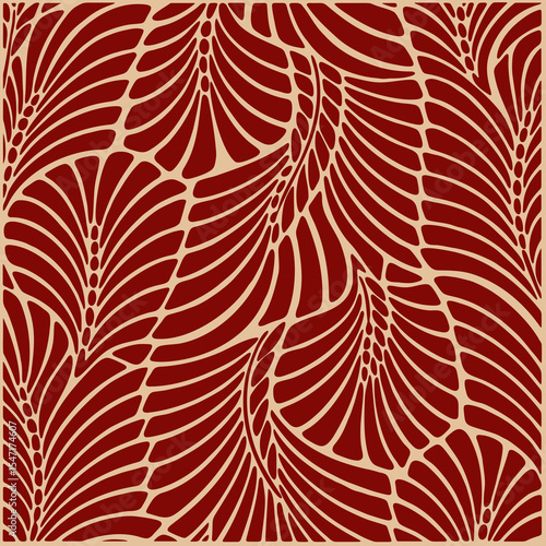 Seamless pattern with red flowers