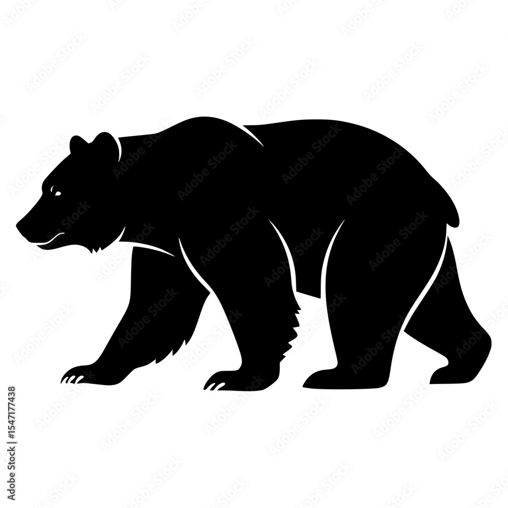 Fototapeta premium Majestic Bear Silhouette A Symbol of Strength Wilderness and Natural Beauty with Powerful Presence