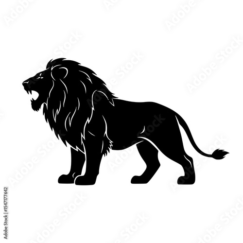 Majestic Lion Roaring Fiercely in the Wild with an Unmatched Power and Strength Displaying Superior Authority