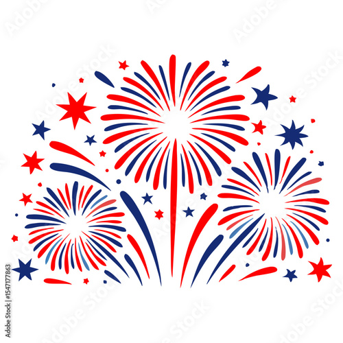 fireworks and stars
