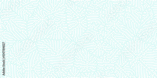 Turing reaction diffusion monochrome seamless pattern with chaotic motion. Abstract Turing organic wallpaper background. Linear design with biological shapes. Organic lines in Memphis.