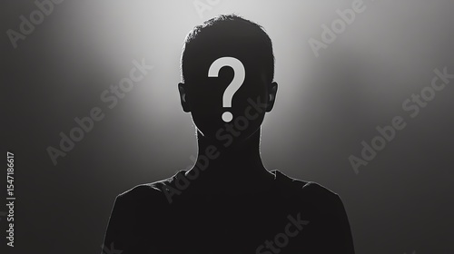 Silhouette of a person with a question mark.