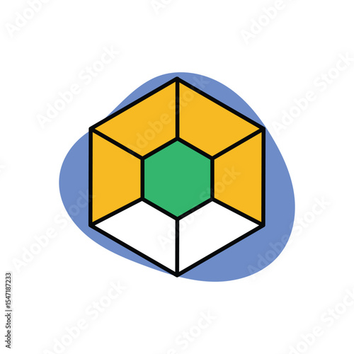 3D Model Display Icon vector stock illustration