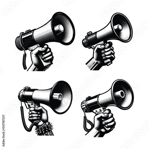 megaphone icon set