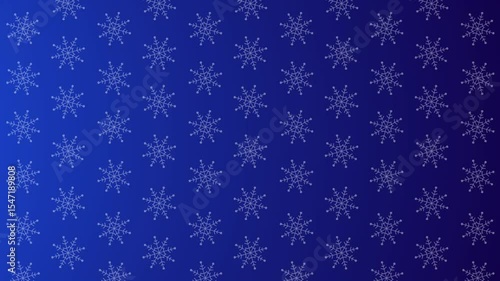 Looping Blue Snowflake Background Animation
