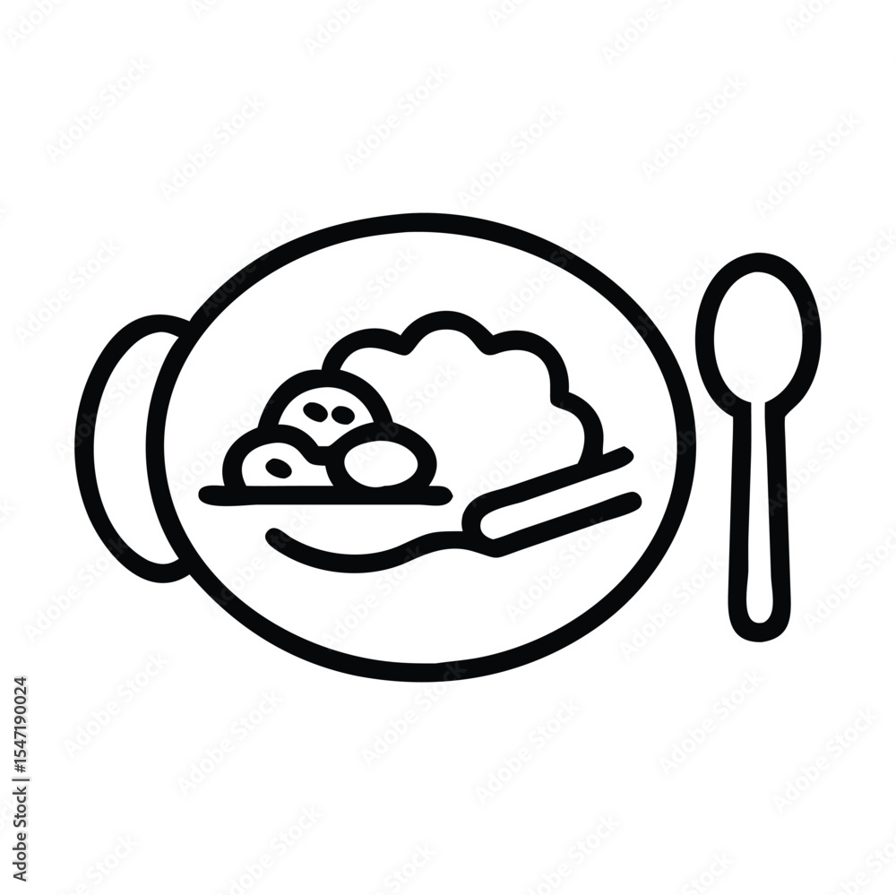 vector illustration of a plate of food vector illustration of a plate of food