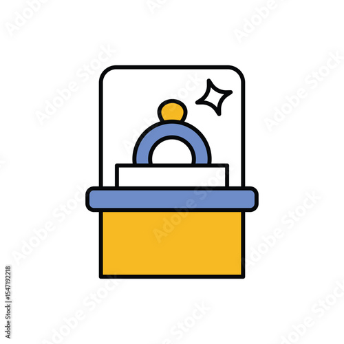 Exhibit Display Icon vector stock illustration